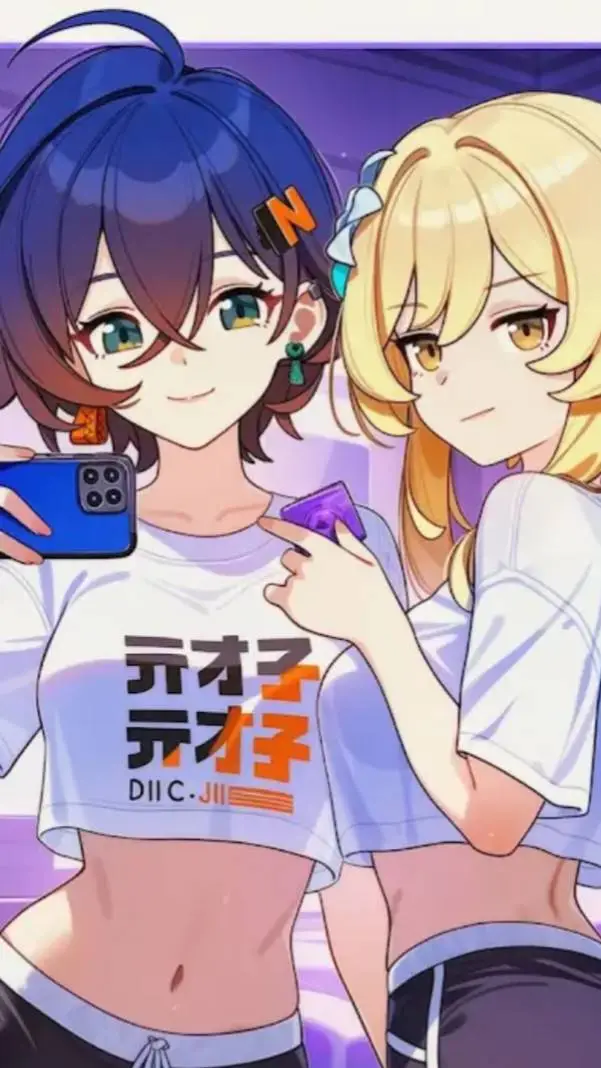 ai character: belle y lummine 💙💛 background