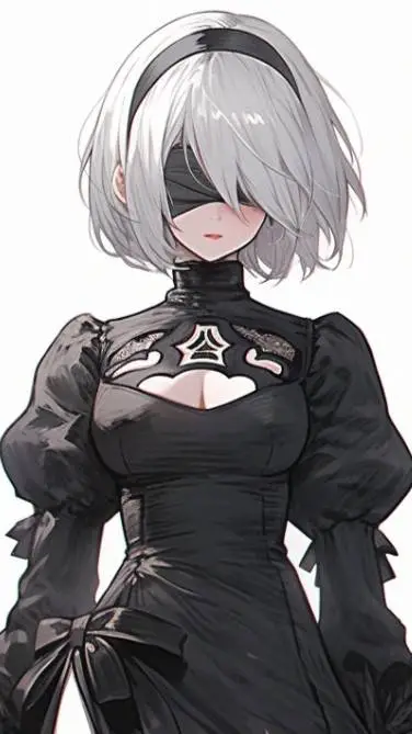 ai character: yorha 2B background