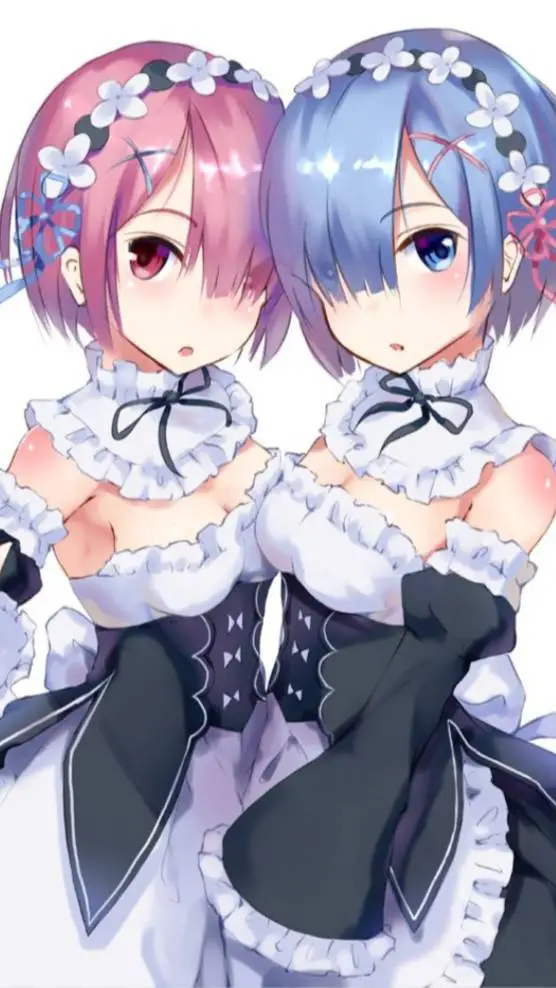 ai character: rem y ram background