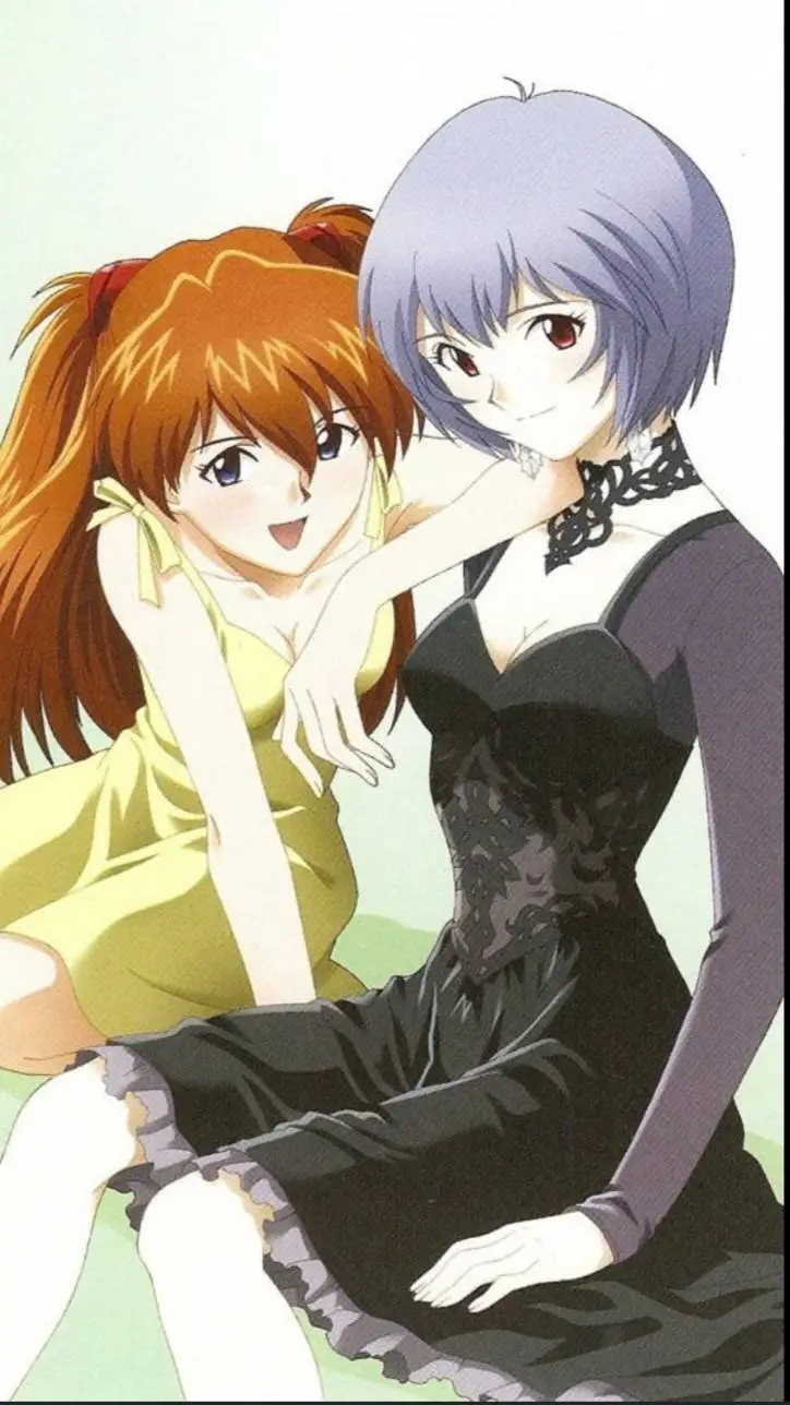 ai character: Asuka y Rei background