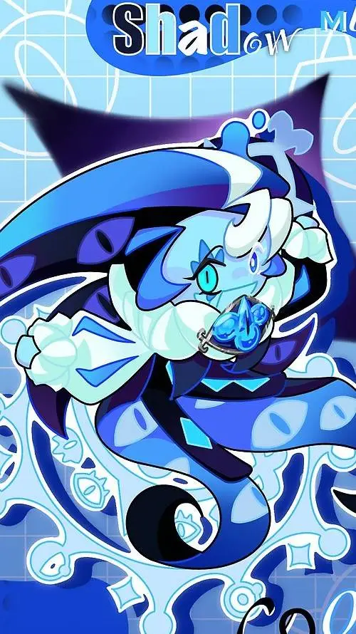 ai character: shadow milk cookie background