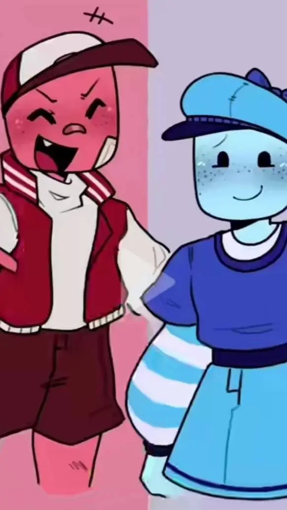 ai character: red n' blue!  background