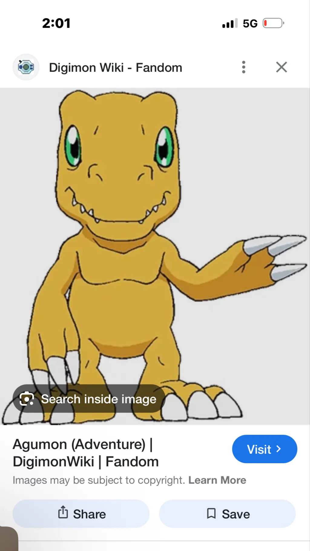 ai character: agumon  background
