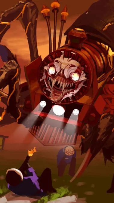 ai character: Choo choo charles background