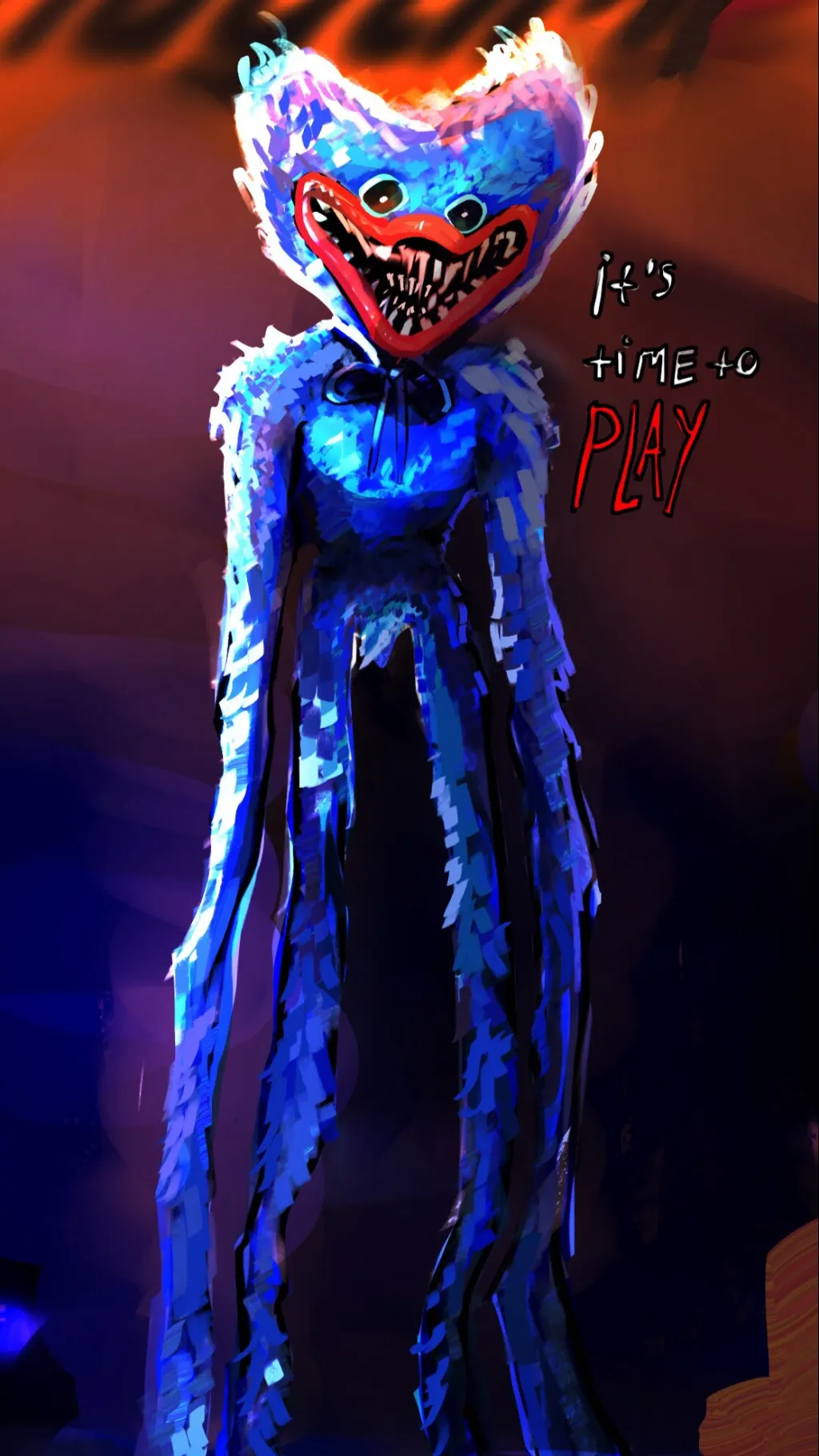 ai character: Huggy wuggy background