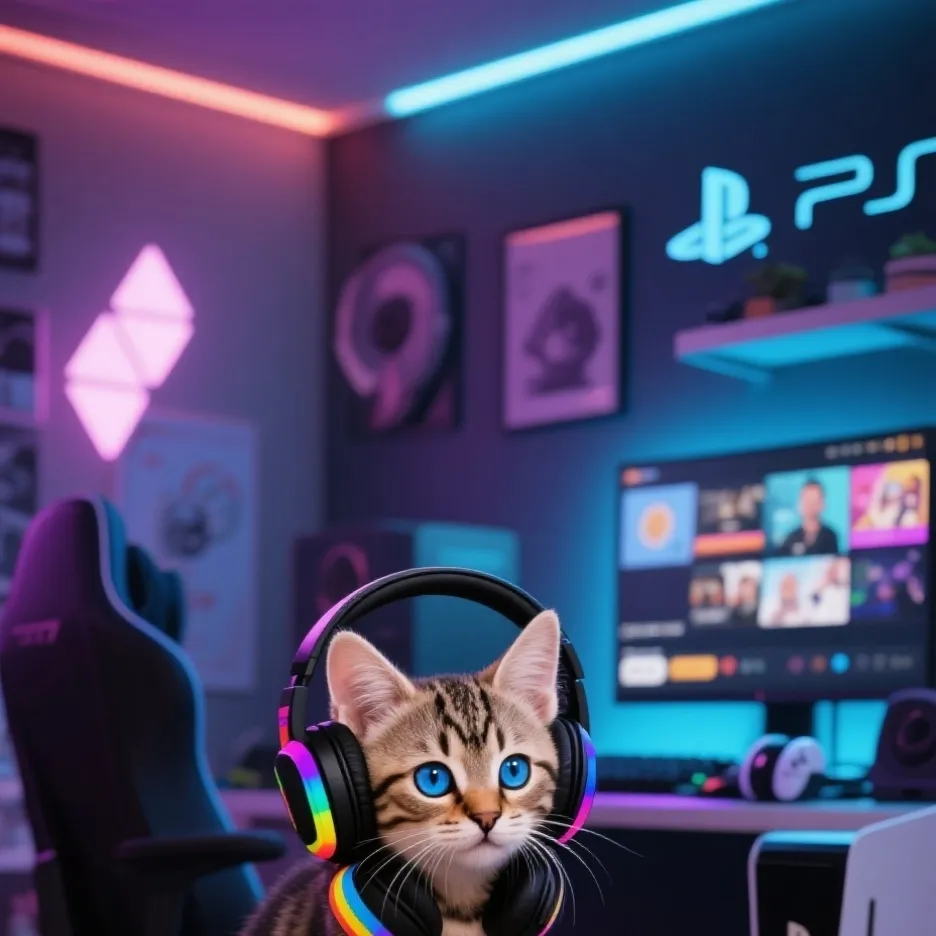 chat with ai character: streamer kitten