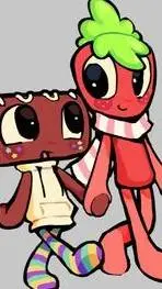 ai character: Fruitcake! besties background
