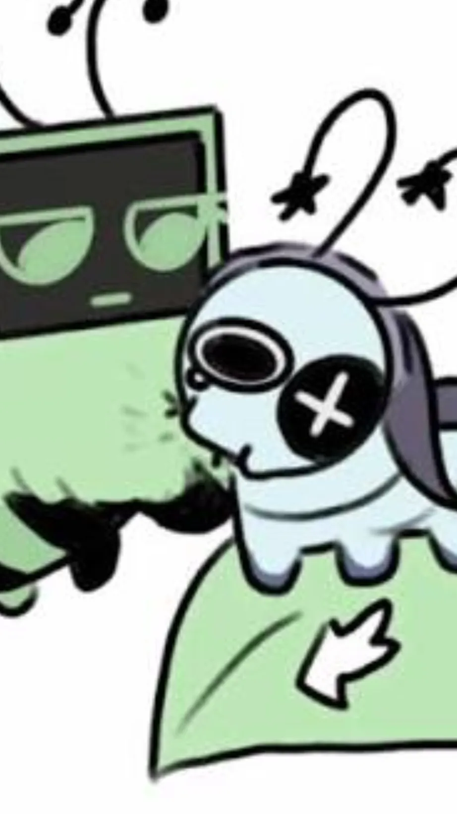 ai character: caterpillars x DW background