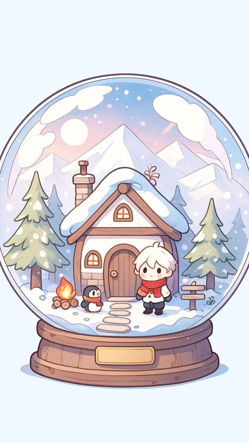 ai character: Snowglobe baby🔮 background