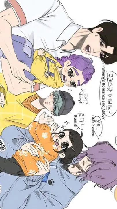 ai character: baby huntrix >:) background