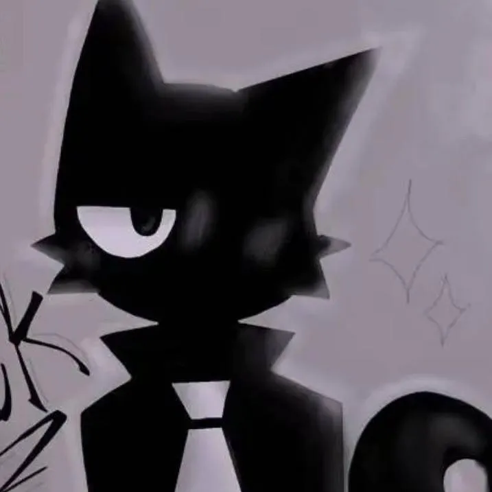 chat with ai character: sprunki black cat 