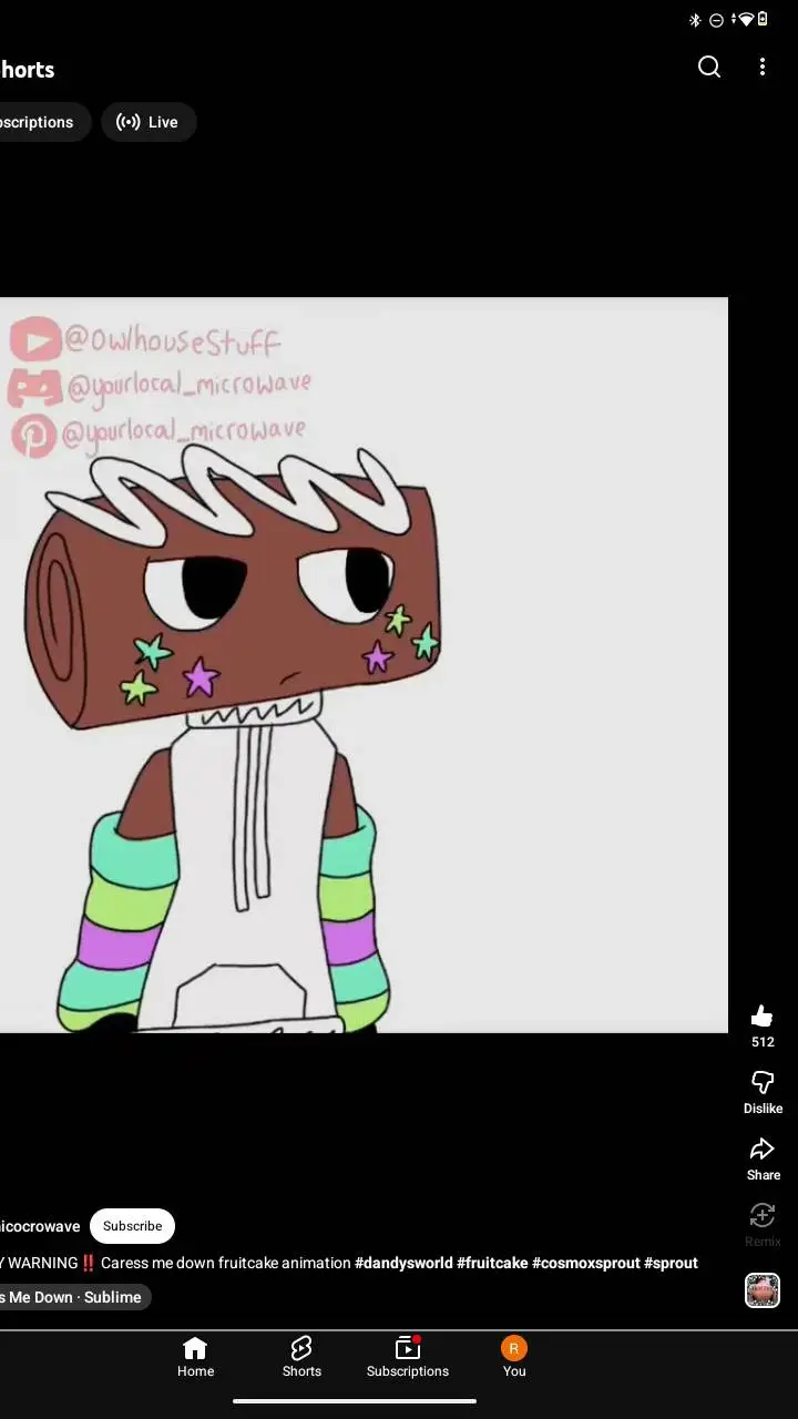 ai character: sus fruitcake  background