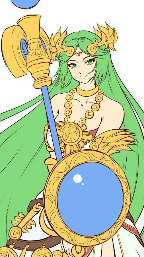 ai character: Palutena  background