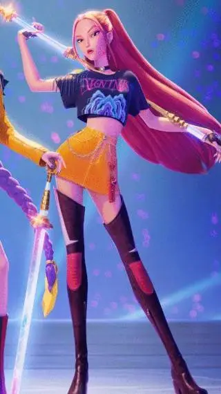 ai character: Mira huntr/x ★🎶🌶️ background