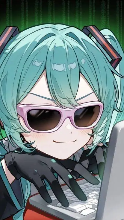 ai character: Miku hacker background