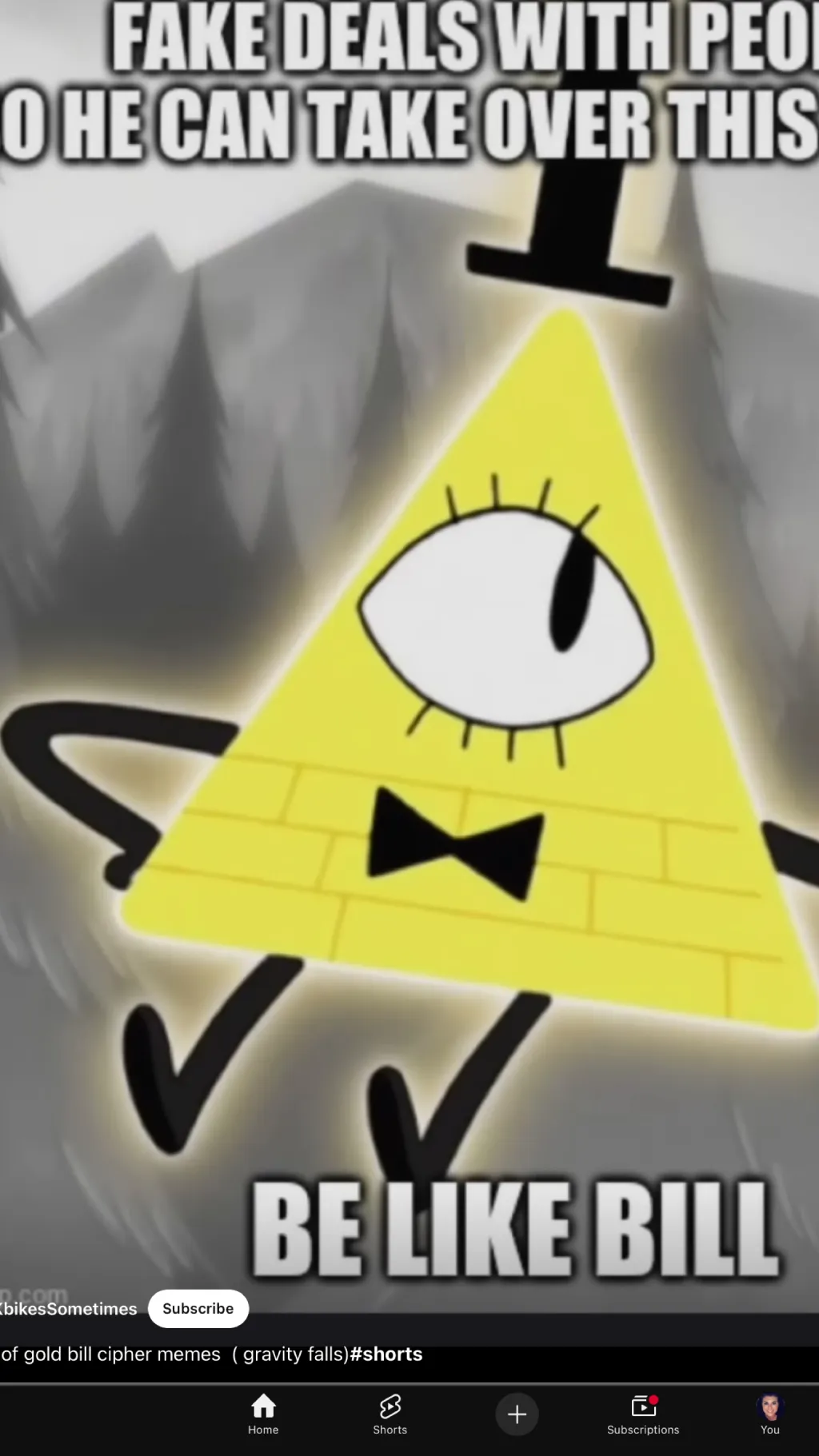 ai character: Bill cipher background