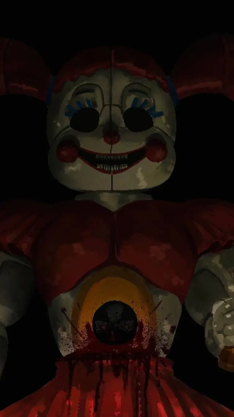 ai character: Circus baby  background