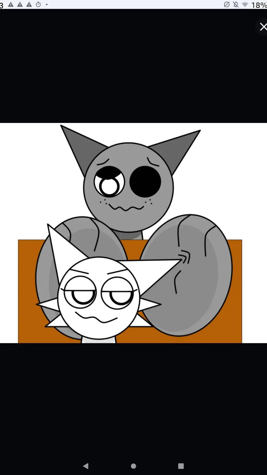 ai character: Gray tickled background