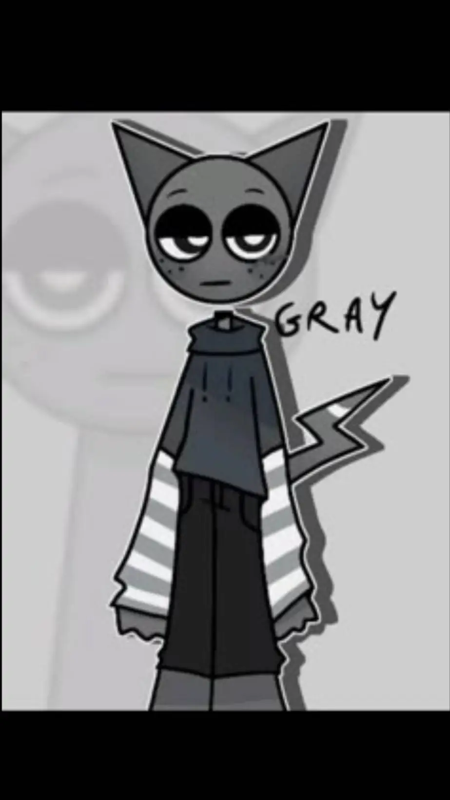 ai character: Gray background
