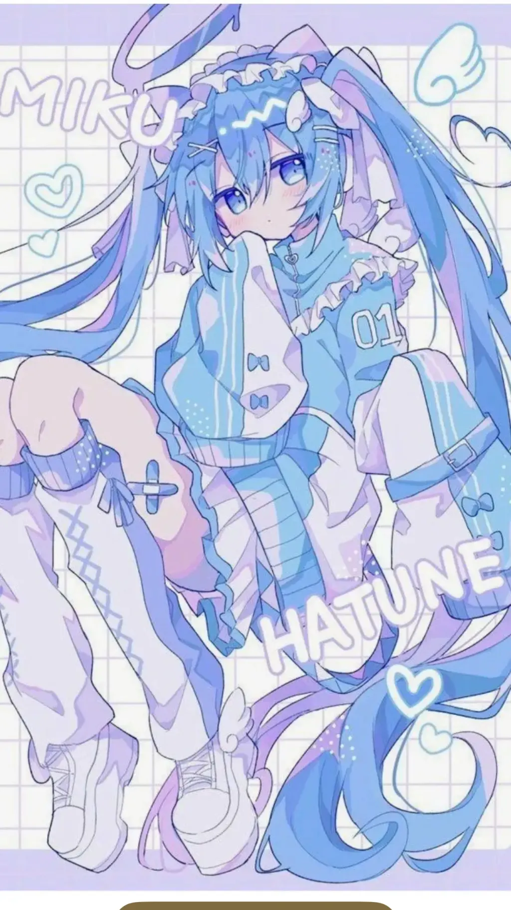 ai character: Hatsune miku background