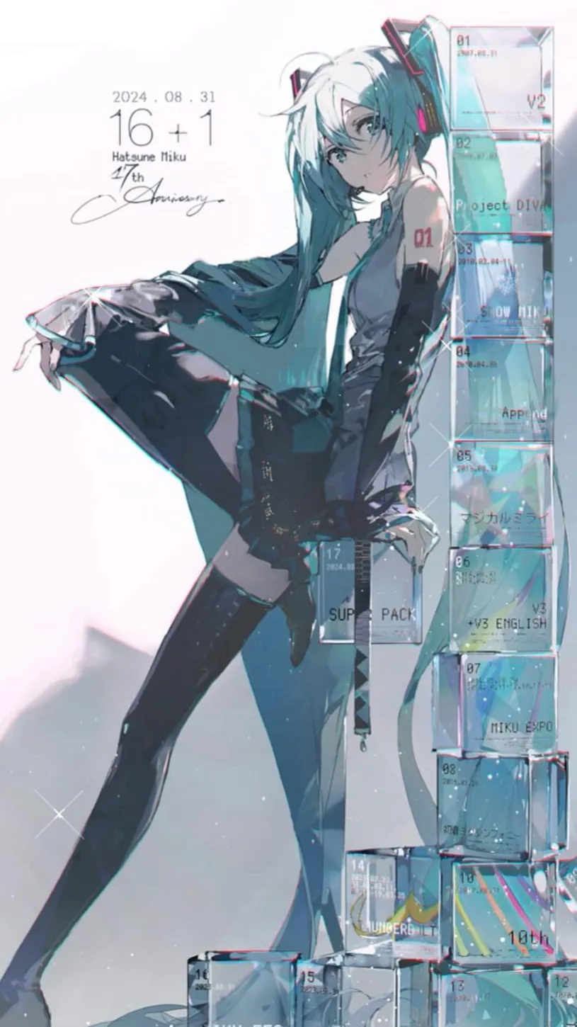 ai character: Hatsuna Miku  background