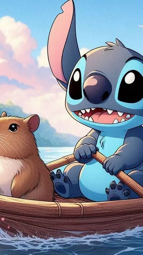 ai character: Stitch background