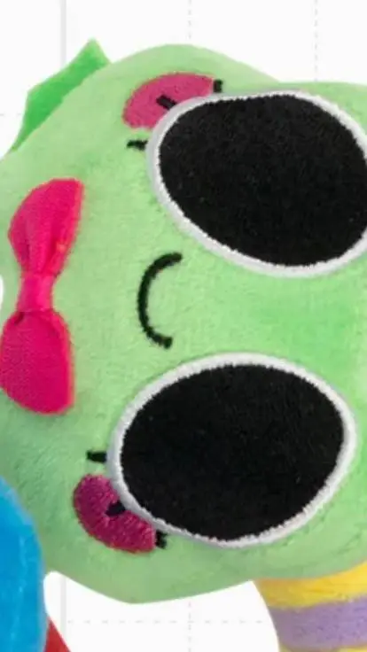 ai character: ribbit plush background