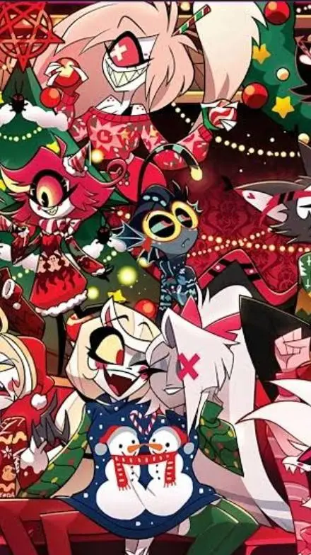 ai character: HH Christmas background