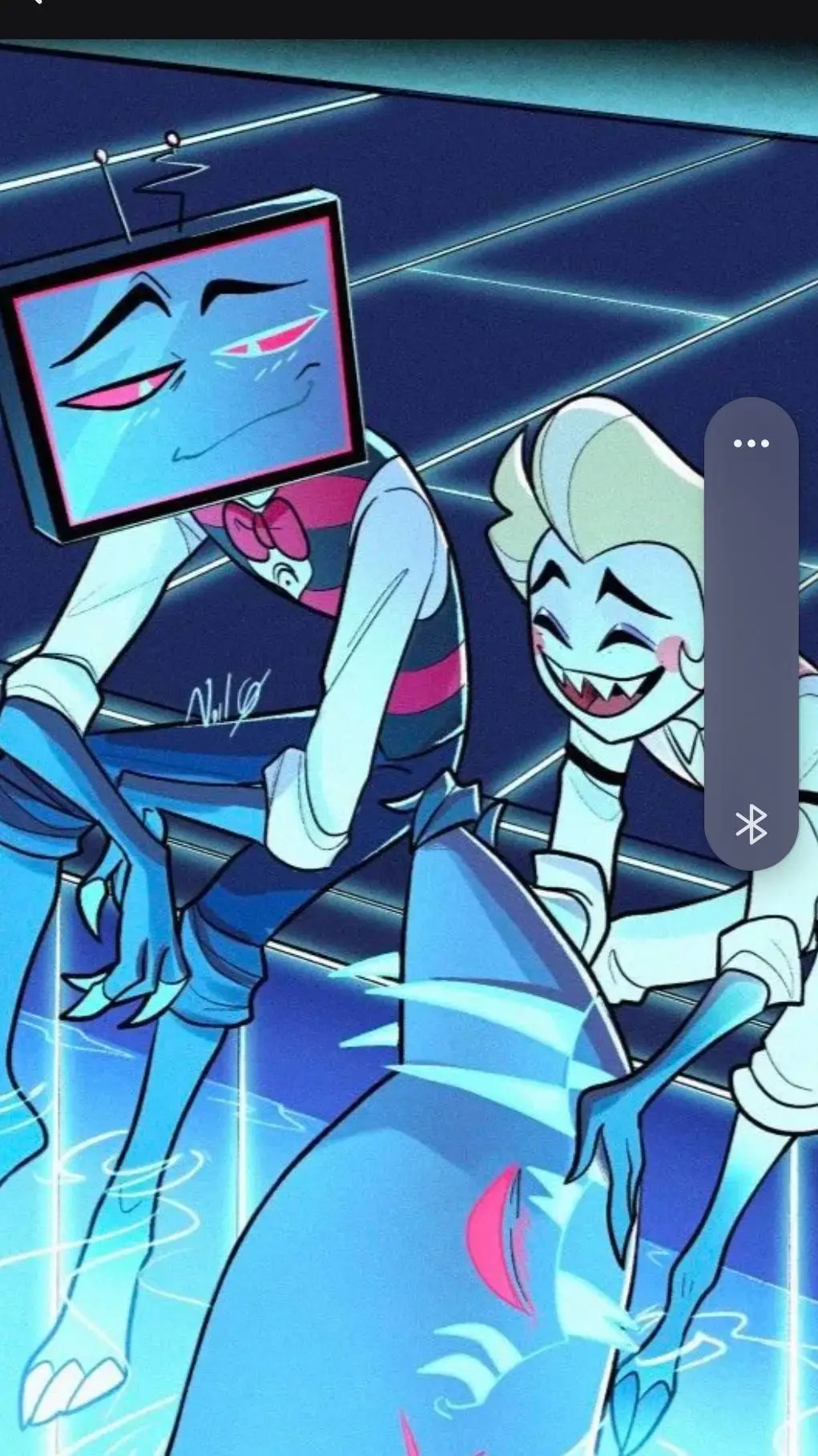 ai character: staticapple  background