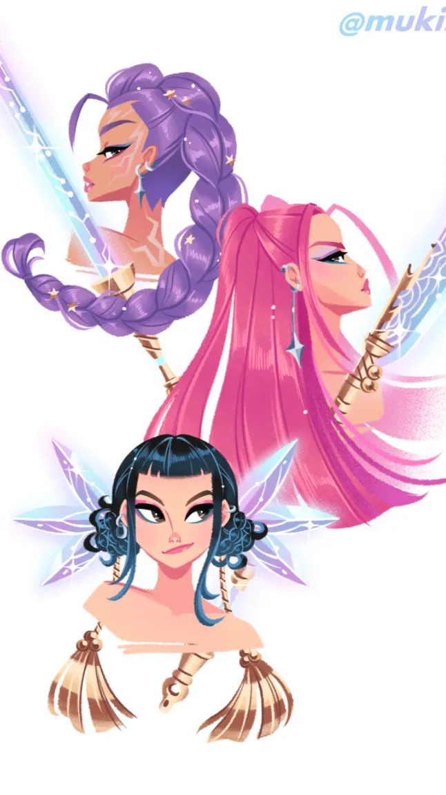 ai character: HUNTRIX TODDLERS! background
