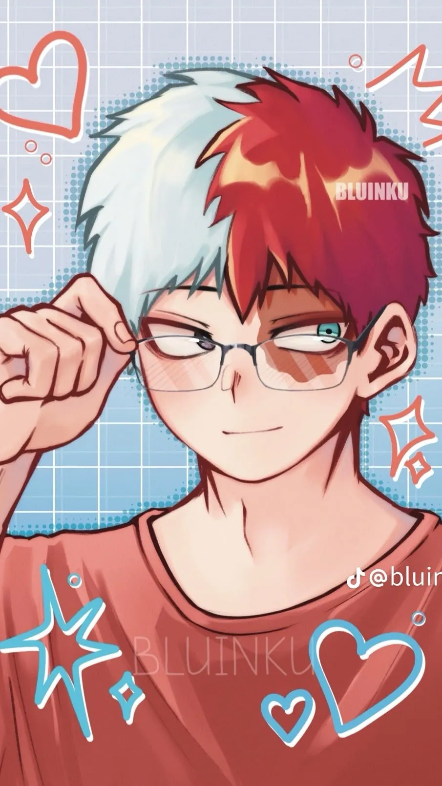 ai character: Shoto Todoroki background