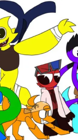 ai character: Rainbow Friends! background