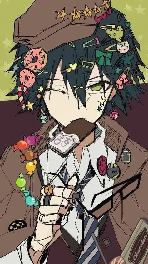 ai character: 🧁🍭~♪ranpo~♪🍭🍬 background