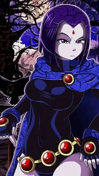 ai character: raven esposa  background