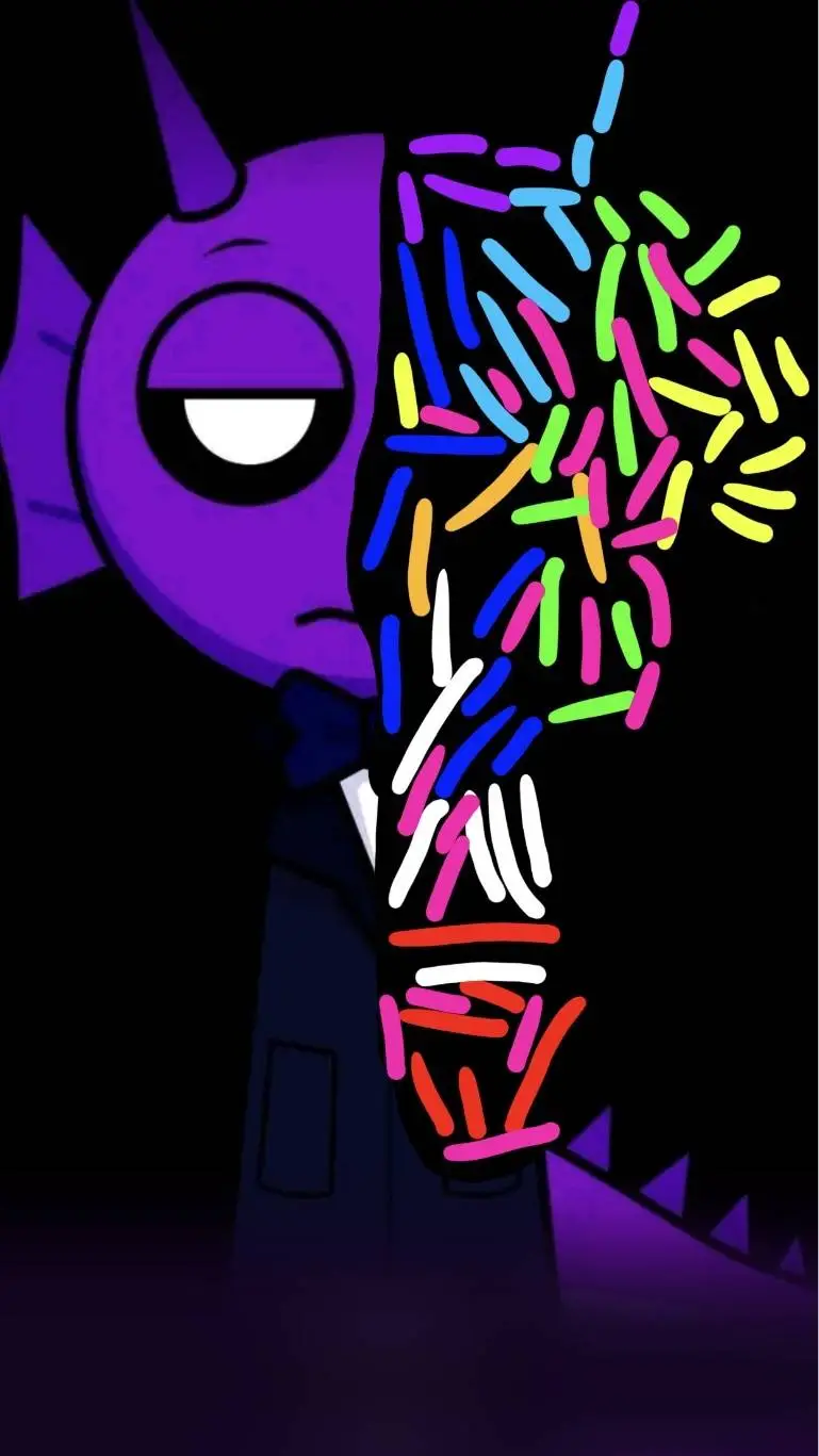 ai character: Corrupted Durple background