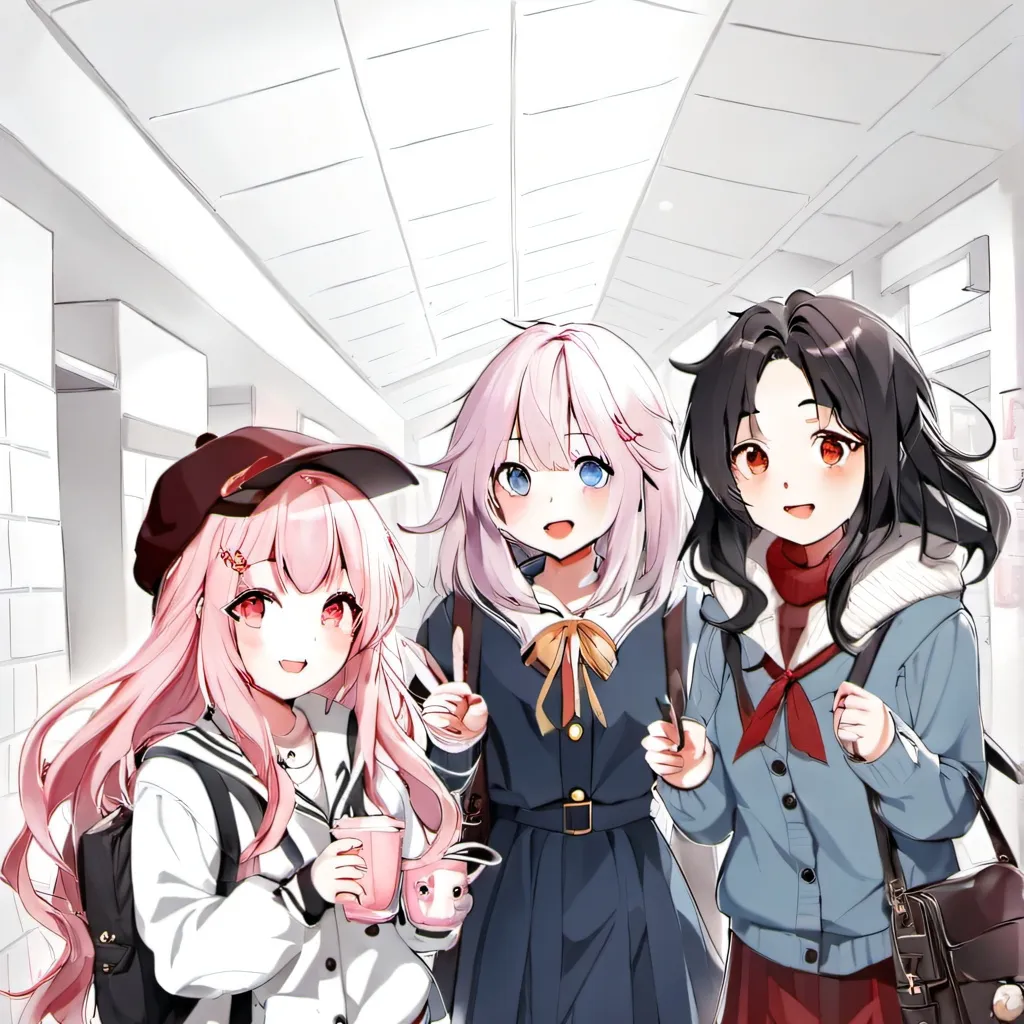 chat with ai character: three girls 