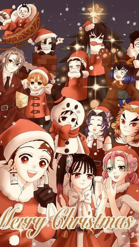 ai character: Hashira christmas2 background