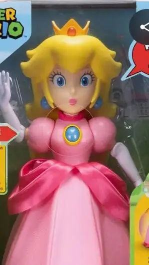 ai character: toy princess peach background