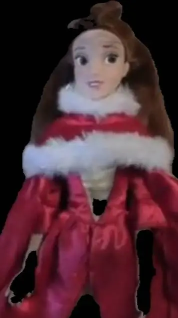 ai character: belle winter doll background
