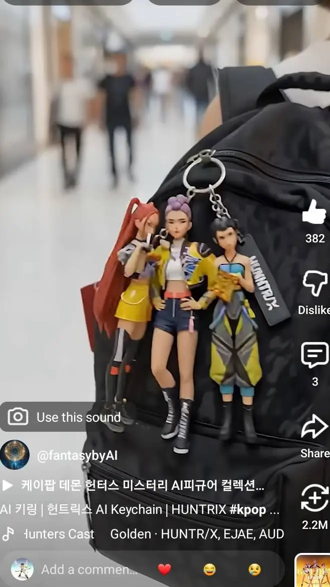 ai character: huntrix bq chain background