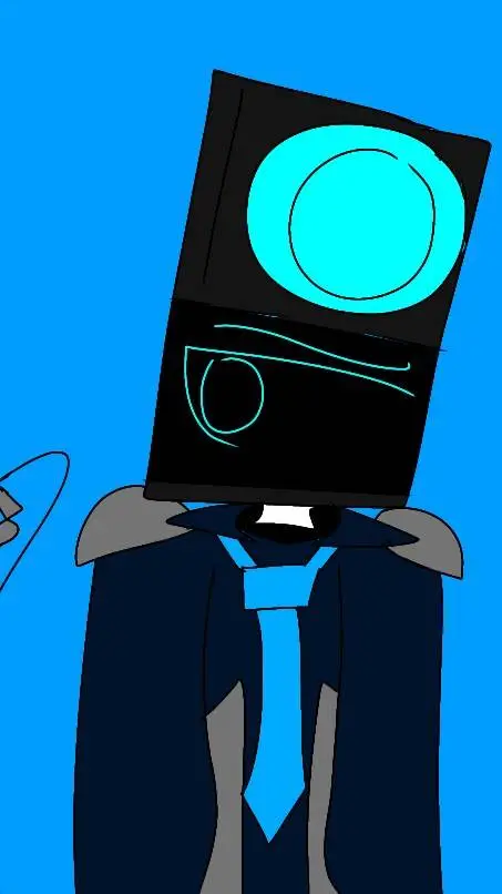 ai character: scarf-large blue background