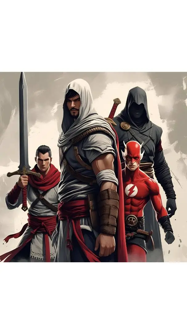 ai character: Les 4 guerriers background