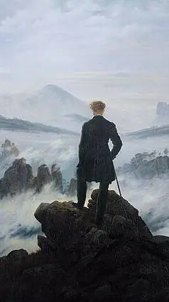 ai character: Man in depression background