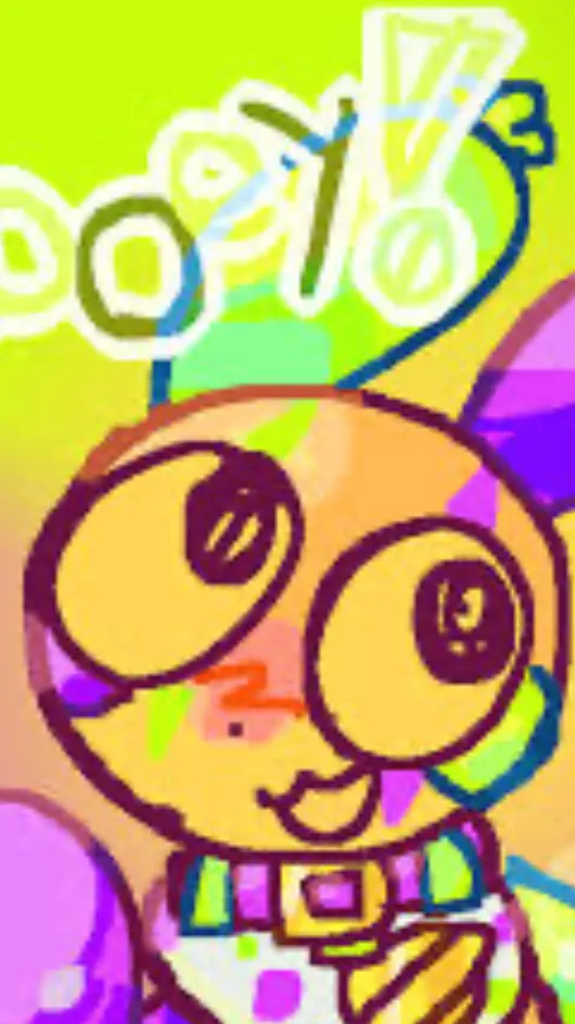 ai character: ᒪOOEY 🎈 background