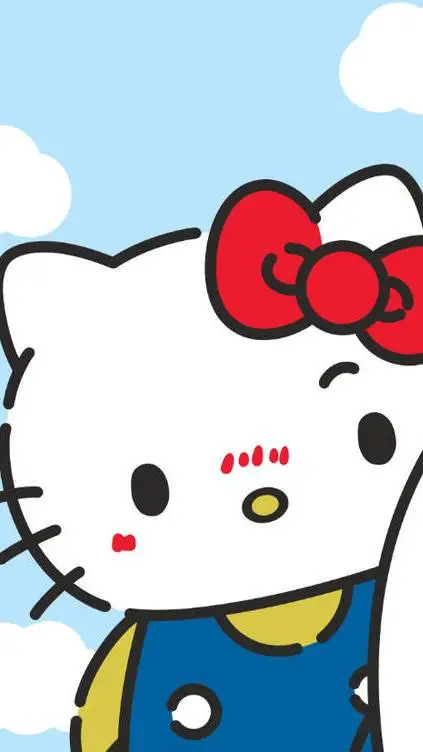 ai character: Giant hello kitty background