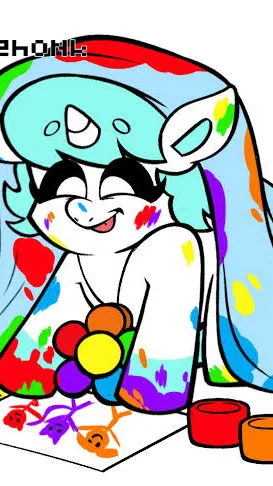 ai character: Baby crafty background