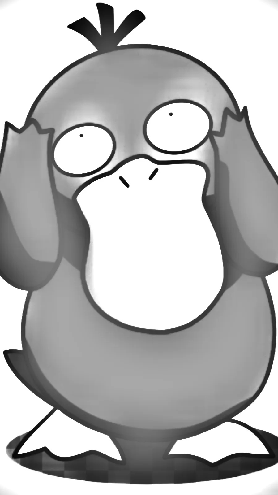 ai character: Gray Psyduck  background