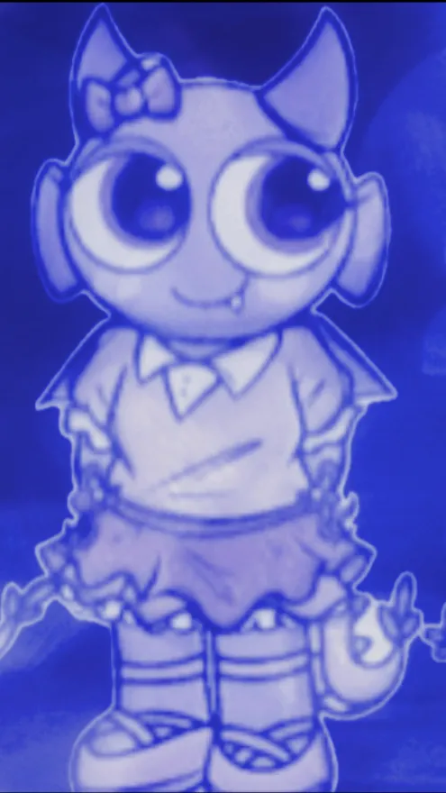 ai character: Violet background