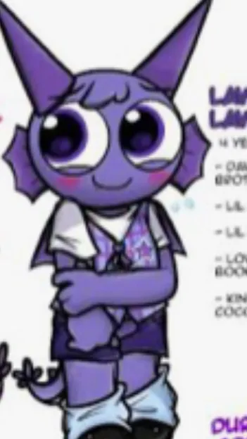 ai character: Lavender/laven background