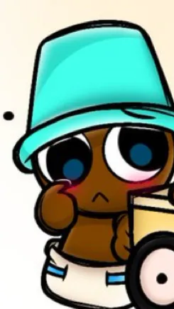 ai character: Pud (pudding) background